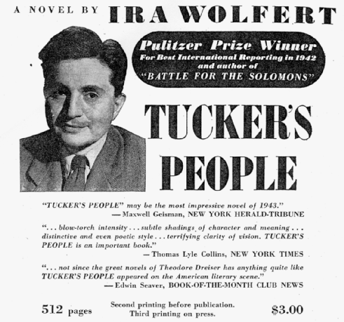 Magazine ad for Tucker's People 1943